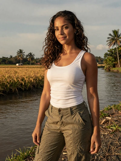 Melanie, 27, a beautiful mixed-heritage Surinamese woman from Nieuw Nickerie