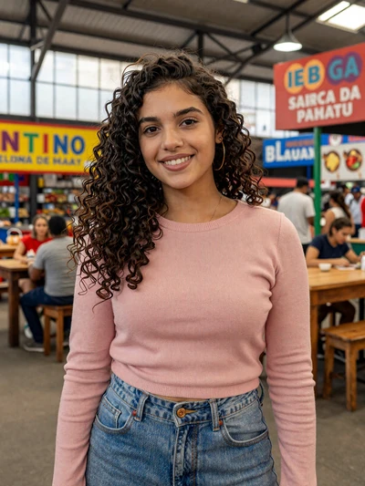 Catalina, 24, a charming Uruguayan woman at the historic Mercado del Puerto in Montevideo