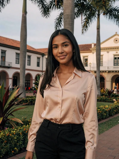 Sita, 29, an elegant mixed Indo-Javanese Surinamese woman in the Palmentuin gardens