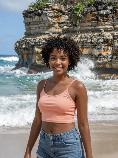 Tricia, 23, a lively Barbadian woman from Bathsheba interested in American men
