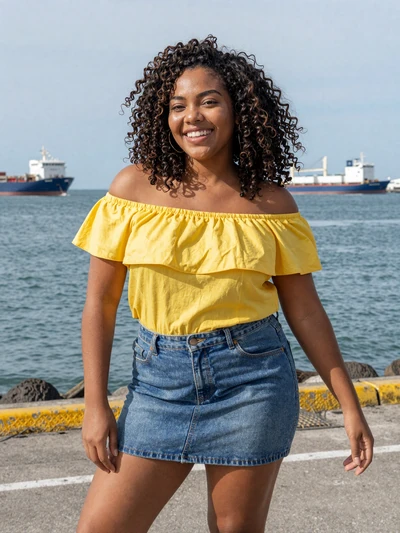 Dianelys, 24, a stunning Afro-Panamanian woman from Colón looking for a partner