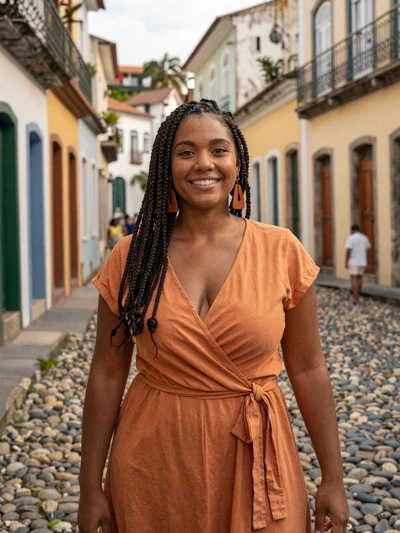 Larissa, 28, a gorgeous Brazilian woman from Salvador in the historic Pelourinho district