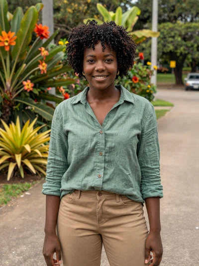 Amara, 29, a confident Afro-Trinidadian woman from Chaguanas seeking a partner