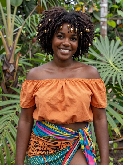 Latoya, 26, a stunning Maroon-Surinamese woman from Moengo with radiant beauty